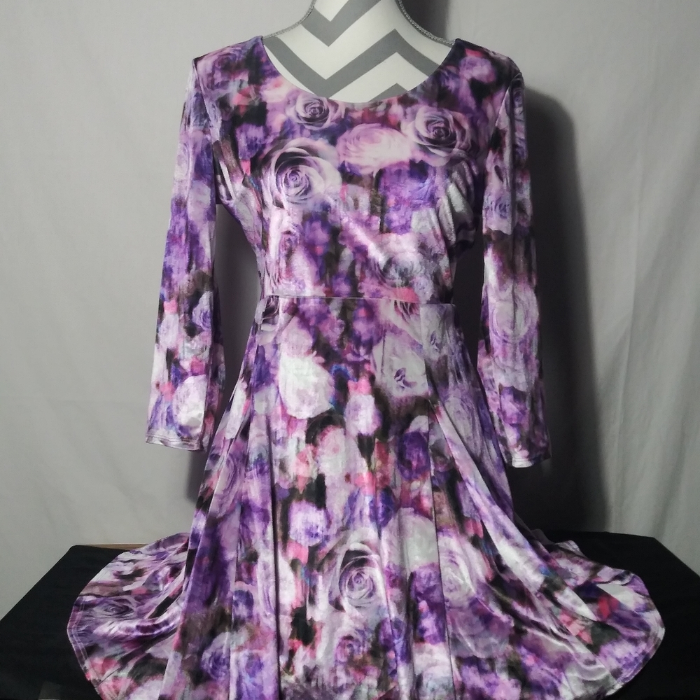 Dress Purple Floral